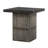 24" Antique Brown Solid Wood Square End Table