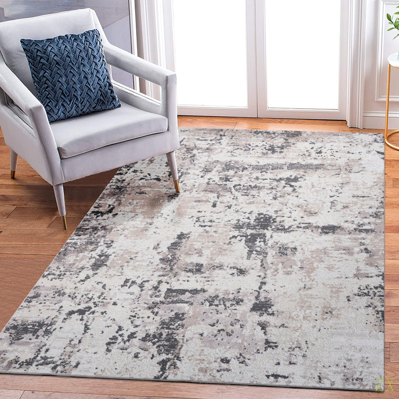 Tapis à motif abstrait 6X9 Collection Payas, Rectangle 6 pi 7 po x 7 pi 9 po