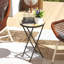 Round Metal Folding Outdoor Side Table , 35.5cm cm W 35.5cm cm D