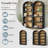 Set of 2 Freestanding Tall Storage Cabinets with 5-Tier Open Shelves, Charcoal Black/Natural-1425829321