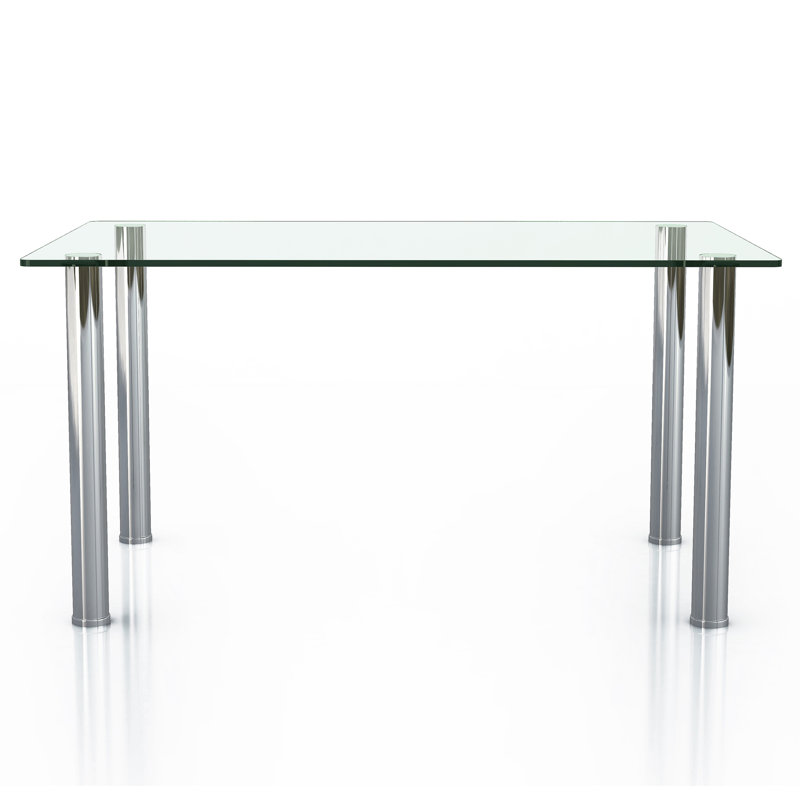 Coetta Glass Top Metal Base Dining Table