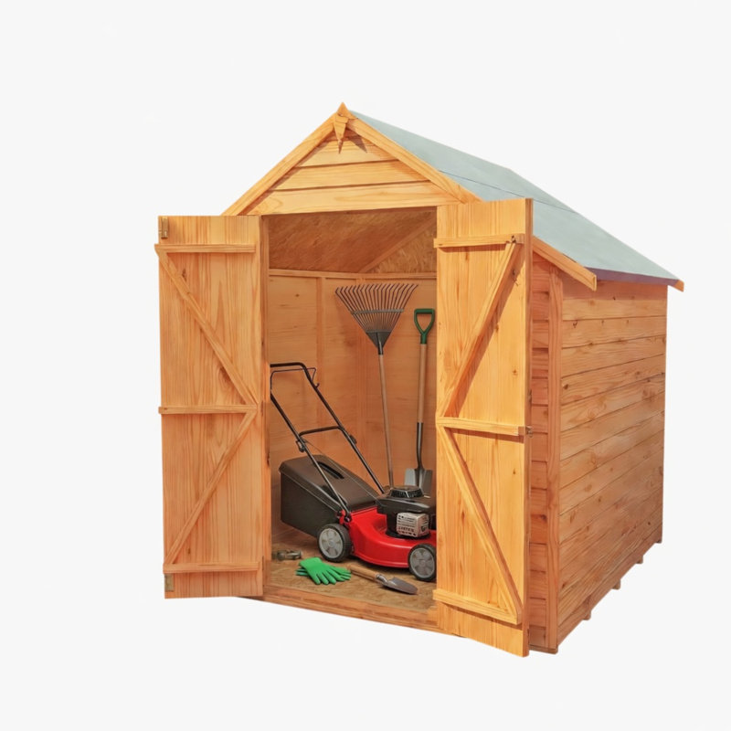 6 Ft. W x 6 Ft. D Garden Value Overlap Apex Shed, Yes