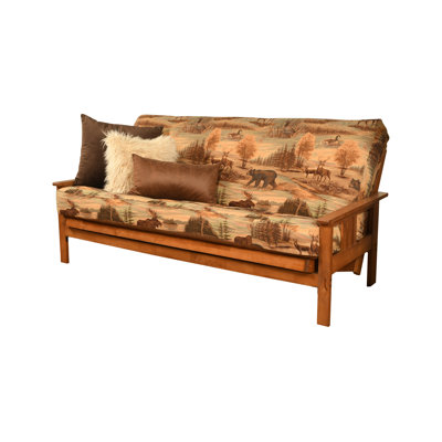 Stratford Full 79" Futon Frame and Mattress with Drawer Set