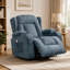 Fauteuil inclinable électrique Power Lift avec massage 8 points et chaleur lombaire, bleu-2089059175