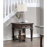 Traditional Design End Table With Storage Drawer Furniture 1Pc