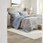 Ensemble de literie réversible, polyester grand motif floral maison de campagne moderne