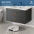 24 Inch Bathroom Vanity with Sink, Floating Wall Mounted Bathroom Storage Cabinet with 2 Soft-Close Drawers & Gold Handles, Modern Vanity Cabinet, Easy to Assemble, Black Sink Vanity Combo Set-1281400948-1281400954