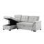 Canapé-lit modulaire réversible en lin gris clair 84 po Hunter-131657611