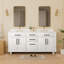 Meuble-lavabo double 72 po avec comptoir en faux marbre et lavabo en céramique-1729560562