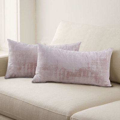 Housse de coussin rectangulaire en velours texturé