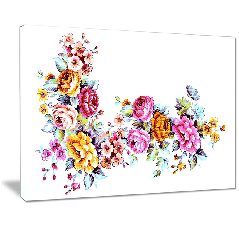 Fleurs - impression sur toile tendue, H 20 po x l 20 po x P 1 po