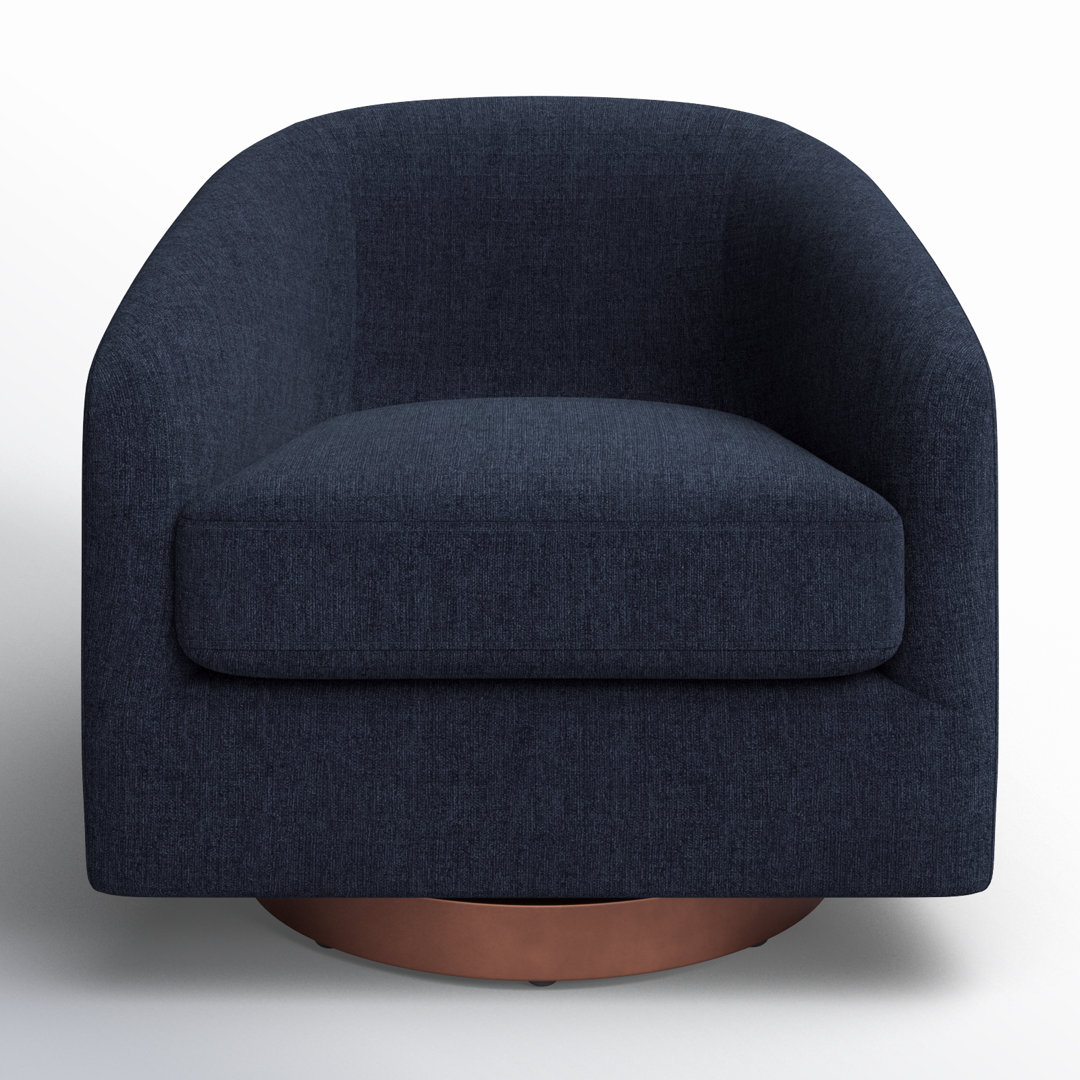 Bennett Upholstered Swivel Barrel Chair AllModern Body 