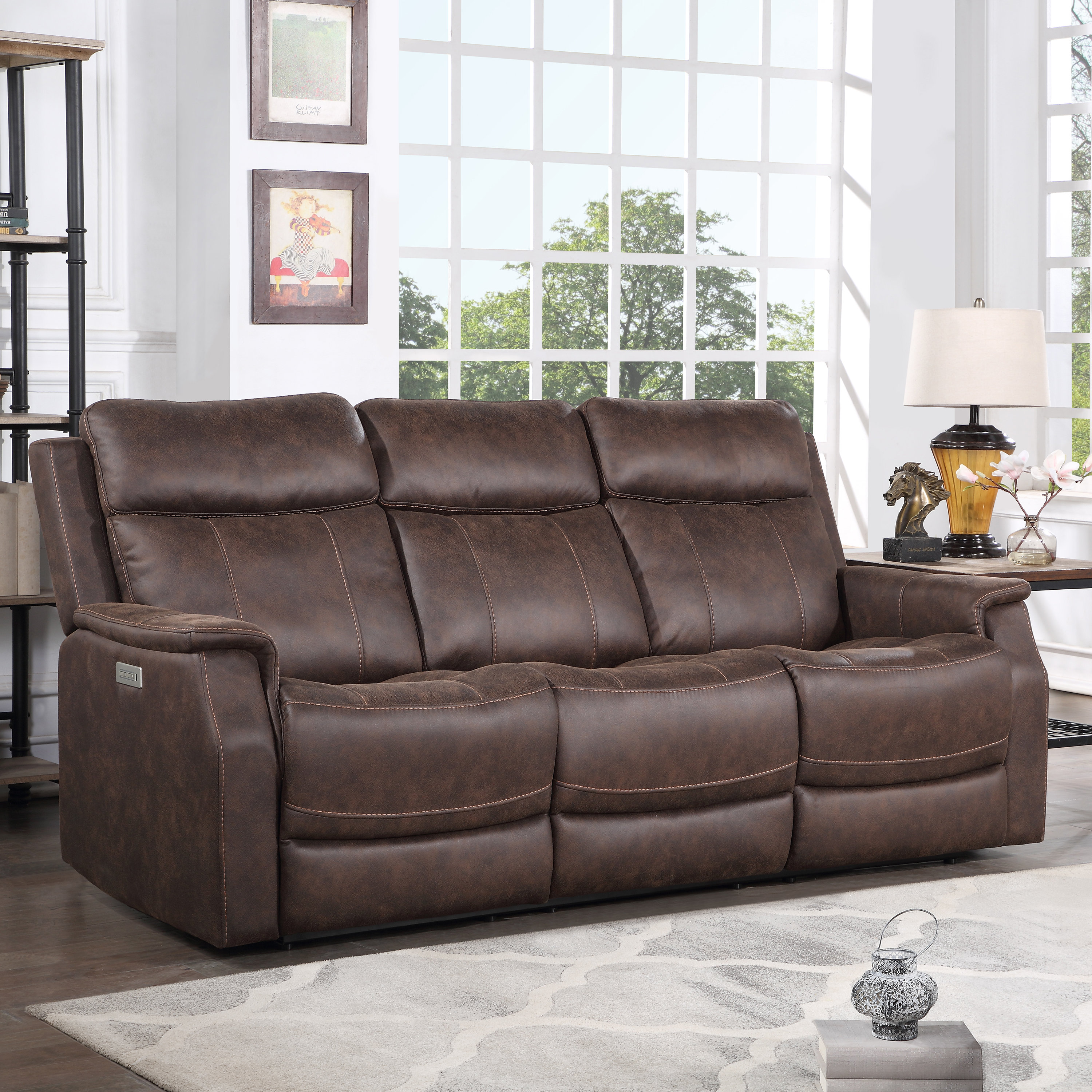 Wade Logan Frankenmuth 84'' Pillow Top Arm Reclining Sofa & Reviews Wayfair