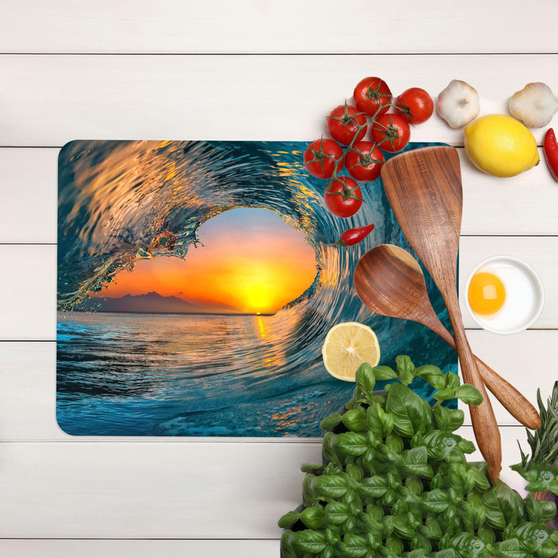 Planche à découper Ocean Wave Landscape, 11 po x 15 po