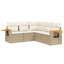 Ensemble de canapé de jardin Vidaxl beige