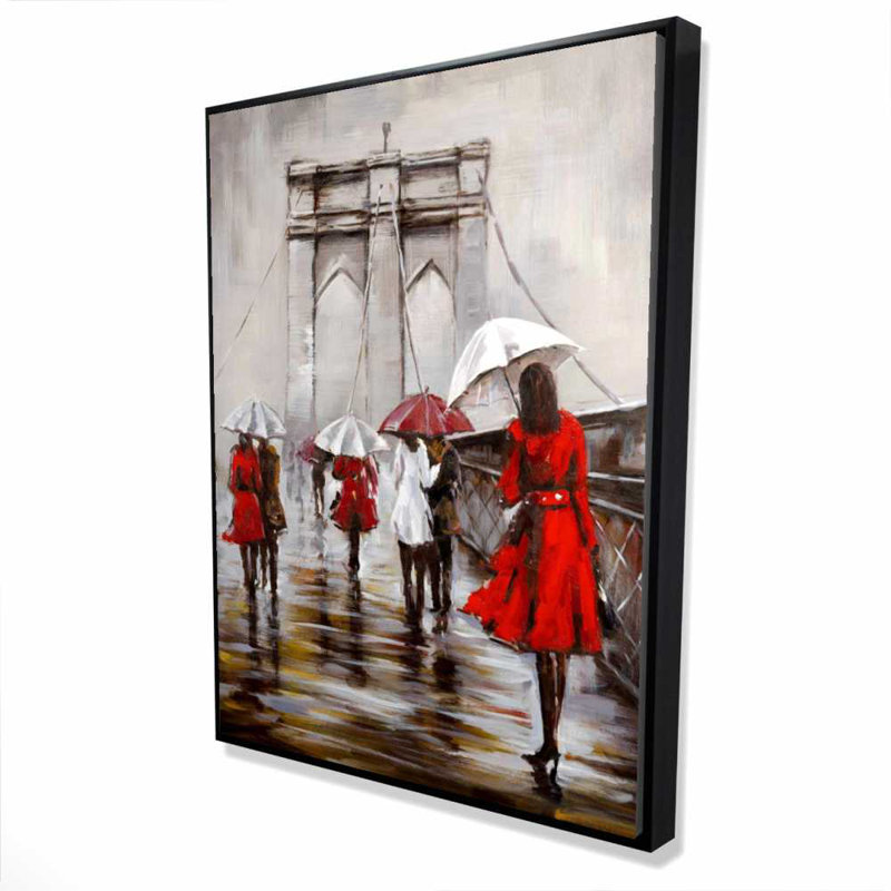 Walk on the Brooklyn Bridge - Contemporary Architecture Canvas