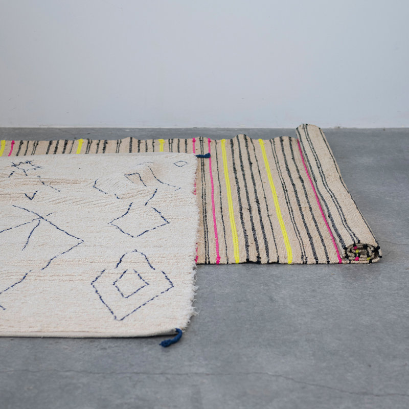 Jute and Cotton Striped Rug