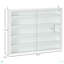 Vitrine à 5 niveaux, vitrine en verre avec 2 portes et tablettes réglables, fixation murale-66768063