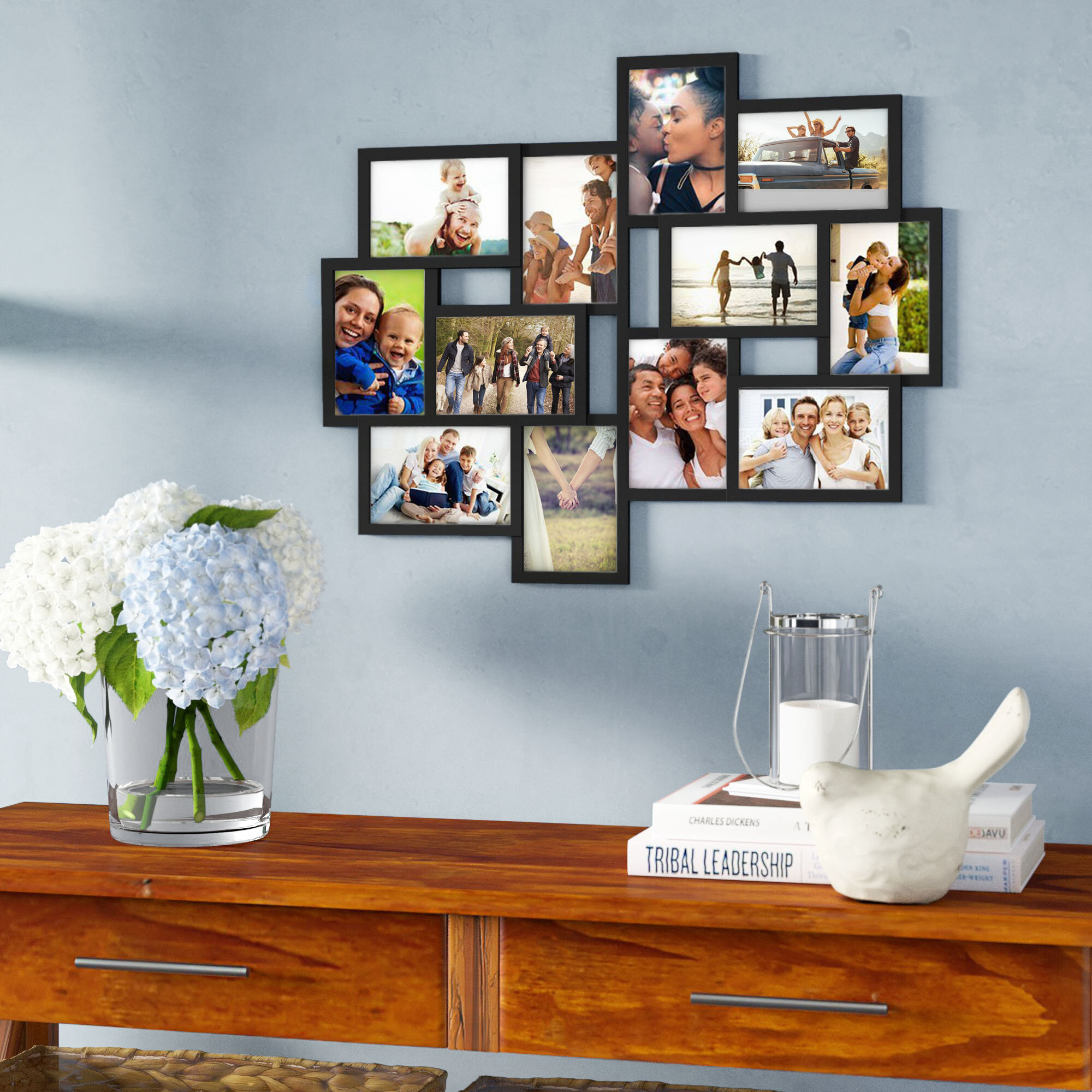 Lavish Home Photo Frame Collage for Twelve 4x6-inch Pictures