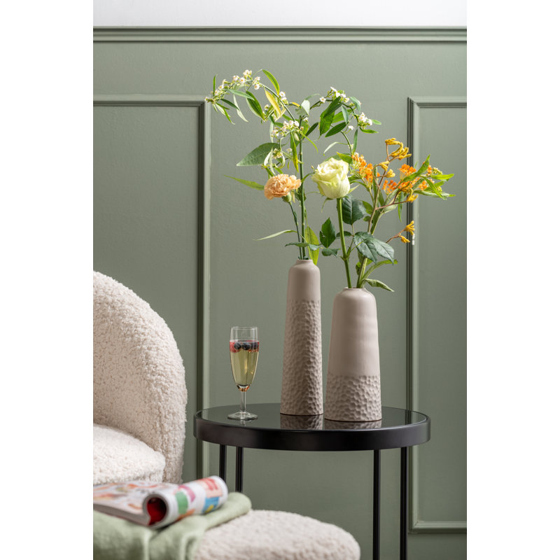 Table Vase 1, 27cm H x 17cm W x 17cm D, Warm Grey