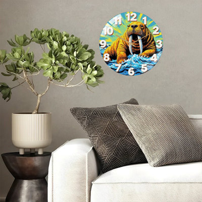 Horloge murale Walrus Illustration