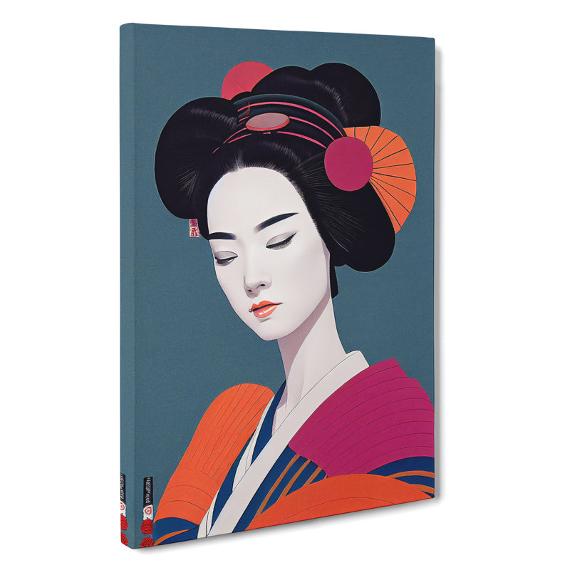 XC1022-1778X Dazzling Geisha - Wrapped Canvas Print, 50cm H x 35cm W x 3cm D