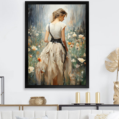 Impressionniste mode femme dans un champ de fleurs IV - Dior, art mural