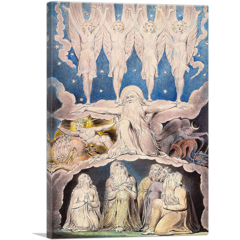 «When the Morning Stars Sang Together» par William Blake, reproduction d'art sur toile tendue, H 40 po x l 26 po x P 1,5 po