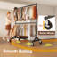 Commercial Heavy Duty Double Clothing Rack - Z Base Rolling Garment Rack, 250kg (550lbs) Capacity-564449584