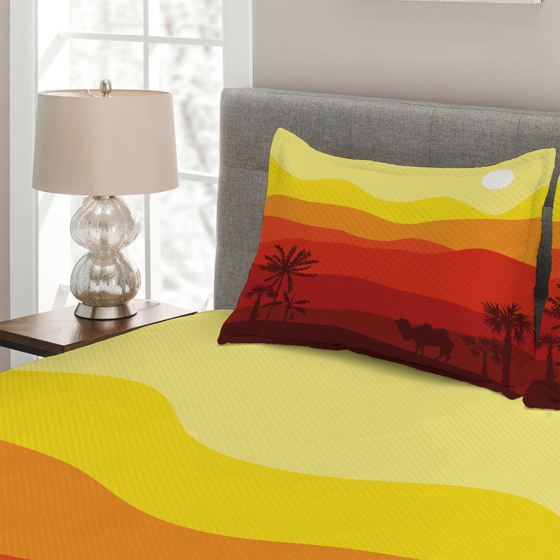 Landscape Modern & Contemporary Coverlet, King Bedspread + 2 Shams