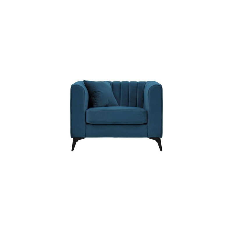 Upholstered Armchair, Blue