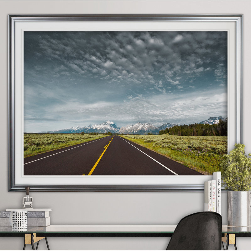 " Empty Park Road ", Silver, 20" H x 24" W x 1.5" D