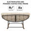 Ensemble de chaises berçantes surdimensionnées 2 pièces avec coussins épais de 6 po Papasan - Chaises longues d'intérieur et d'extérieur-1947039234
