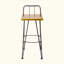 Tabouret industriel en bois et en métal