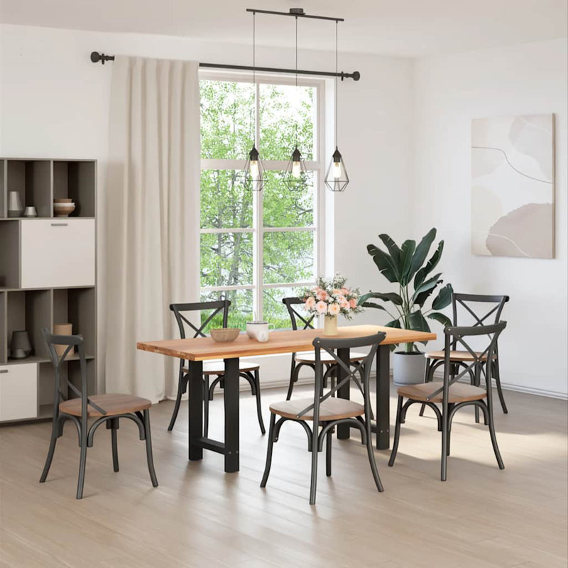 Seaira Coffee Table Legs Steel, 73cm H x 60cm W x 60cm D, Black