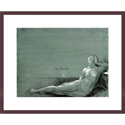 «Nu féminin inclinable» par Albrecht Dürer, impression giclée sur cadre