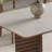 Home white rock slab rectangular dining table-1152769675