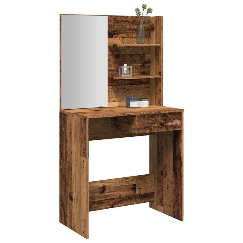 Jocey Dressing Table with Mirror, Old Wood