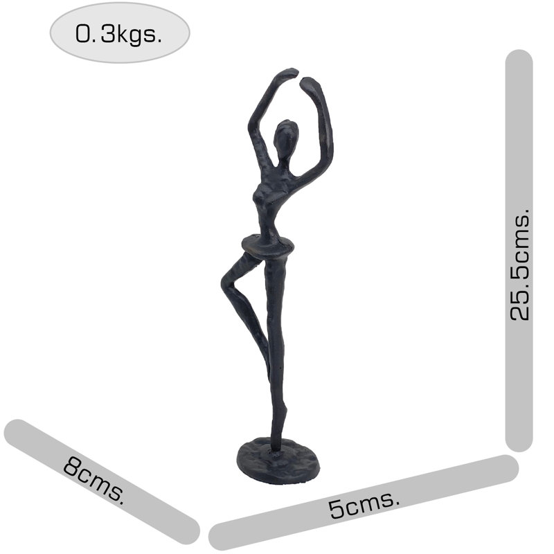 Rocky BALLET GIRL Iron Figurine 25cm, Mocha