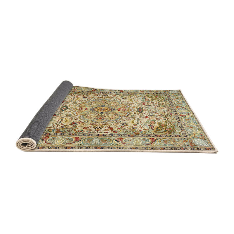 Tapis beige / vert Bridie, Rond 7 pi