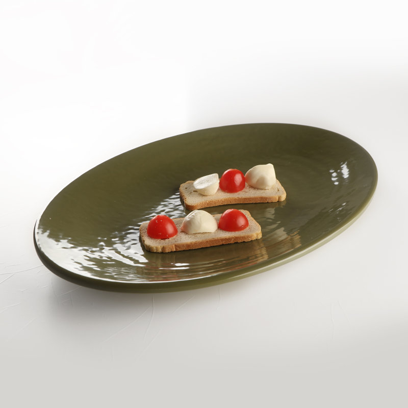 Plateau en mélamine pebble, Noir, H 1 po x l 12,75 po x P 8,75 po