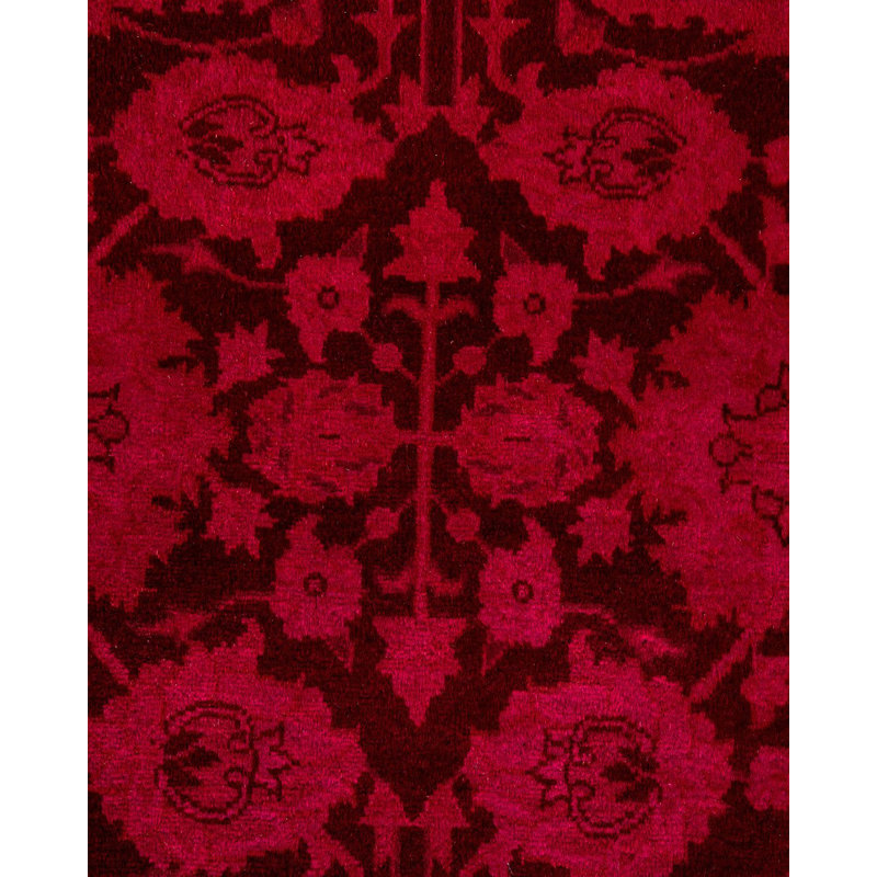 Tapis unique noué à la main Weirsky - rose Weirsky