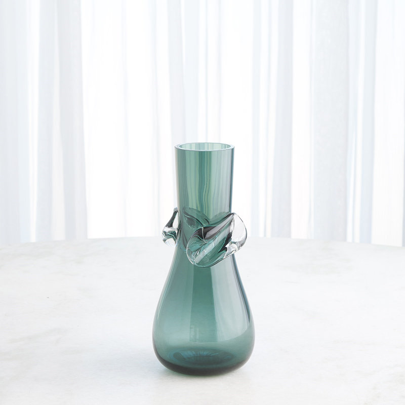 Knot Vase, Green, 11.5" H x 5.5" W x 5.5" D