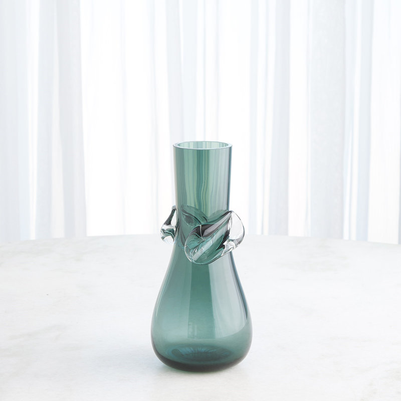 Knot Vase, Green, 11.5" H x 5.5" W x 5.5" D