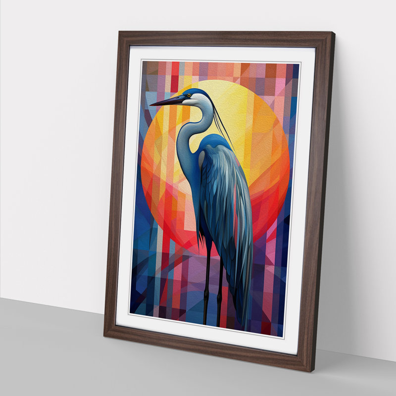 Heron Constructivism - Framed Print