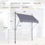 Auvent extérieur 118 po x 47 po - Auvent robuste avec structure en tissu robuste et de qualité, résistant à l'eau, réglable