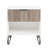 Dumbo 20" W Modern 1-Drawer Fluted Nightstand in Rustic Gray and White-1302357699
