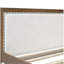 Lit de rangement avec tête de clou décorative en bois massif lit double
