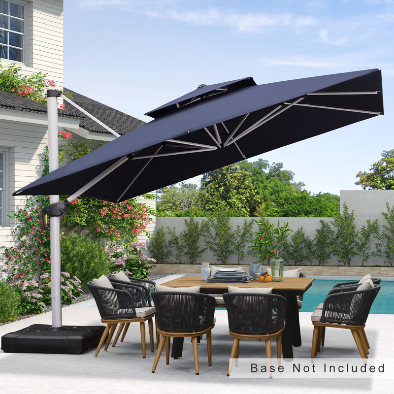 365cm Cantilever Parasol, Navy Blue