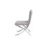 Chaise d'appoint en velours gris clair et finition chromée (ensemble de 2)